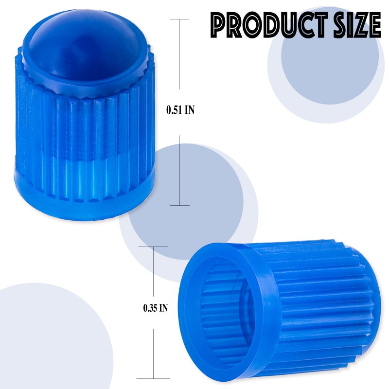 MEAJOO 15PCS Tire Valve Stem Caps, Corrosion Resistant, with O Rubber Ring, Airtight Seal Heavy Duty Dustproof Tire Valve Stem Covers for Cars, SUV, Trucks, Bikes, Motorcycles, Bicycles(Blue) - Image 2